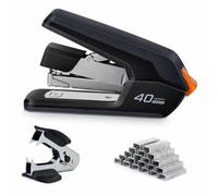 Deli - Empileur de bureau sans efforts - Capacité de 40 feuilles - Empileur tactile à un doigt - Facile à charger - Ergonomique - Avec 1500 lames et extracteur de piles