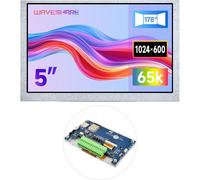 DELI-Esp32-S3 5Inch Display Development Board, 1024×600, 178° Viewing Angle, 32-Bit Lx7 Dual-Core Processor, Up To 240Mhz Frequency, Supports Wifi & Bluetooth, With Onboard Antenna, No Touch