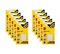 Deli Lot De 10 Pâtes Repositionnable Magique 35g Plaque 100 X 600 Mm - Carrés 1x1 Cm