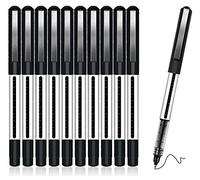 deli Lot de 12 stylos roller à encre gel 0,5 mm Noir