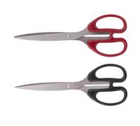 Deli Lot De 2 Blisters Ciseaux Acier Inoxidable 210mm Noir Ou Rouge Aléatoire