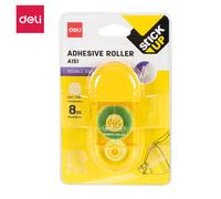 Deli Lot de 4 rouleaux de colle, applicateur de colle, outil de loisirs créatifs, distributeur de ruban adhésif double face pour scrapbooking, cartes, album photo et journal, 8 m