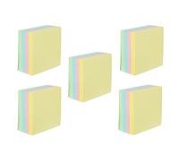Deli Lot De 5 Sticks Up Notes Adhésives Repositionnables 76×76mm - 4×100 Feuilles 4 Couleurs Pastel