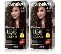 Delia - Cameleo Omega+ - Farba do wĹosĂlw permanentna 4.0 Medium Brown (Lot de 2)