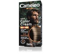 Delia Cosmetics Cameleo Men Teinture permanente pour homme couvrant les cheveux gris, effet couleur naturelle en 5 minutes pour barbe et moustache, sans ammoniaque, PPD et paraben, brun moyen, 30 ml