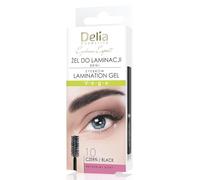 Delia Cosmetics Eyebrow Expert - Gel de lamination des sourcils - Noir - Formule végétalienne - Fixation de la forme des sourcils - Renforcement de la couleur - Biotine, Peptides, Glycérine - 4ml