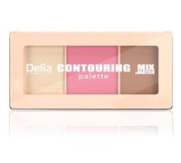Delia Cosmetics Mix & Match - Palette de contour du visage Cold Touch - Bronzant, blush et surligneur 3 en 1, tons frais, pigmentation constructible, formule soyeuse, 9 g