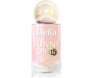 Delia Cosmetics - Sunny SPF 15 - Vernis à ongles 11 - Protection UV, formule de renforcement 2 en 1, séchage rapide, haute brillance, tenue jusqu'à 7 jours - 11 ml