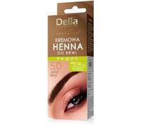 Delia Cosmetics Teinture pour sourcils - Consistance crémeuse - Marron clair - Coloration des sourcils - Couleur longue durée - Facile à utiliser - Végétalien - 15 ml