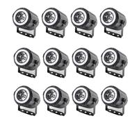 DELIBANG 12PCS 40W RGBW 4 en 1 LED Pinspot + 24 SMD RGB Lumières de Scène LED Par DMX DJ 7/11CH Lumière de Fête projecteur pour Bar, Fête, Mariage, Discothèque, Théâtre, Halloween