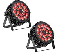DELIBANG 2Pcs 18 LED Par DMX RGBW Lampe de Scène Lumiere DJ Effet avec Stroboscope/Voix/ DMX512 Contrôler Modes,8 Canaux jeux de lumiere pour DJ Disco Mariage Club