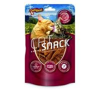 DeliBest Snack pour Chat 100% Viande de Veau Suisse I Friandises pour Chat sans céréales I Friandises Semi-humides faciles à digérer I Snack pour Chat pour Brillance du Pelage I Convient aux