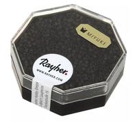 Rayher Perles Miyuki Delica 11/0 DB310 1,6 mm Métallic dépoli Noir boîte 6 g