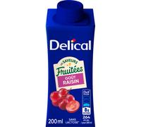 Delical Boisson Fruitée Goût Raisin 4x200ml