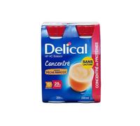 Delical Boisson HP HC Concentré en Protéines sans Lactose Pêche Abricot Lot de 4 x 200ml