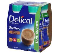 Delical Boisson HP HC Édulcorée Sans Sucres Café 4x200 ml