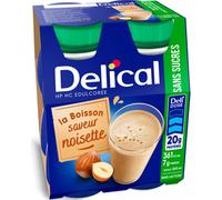 Delical Boisson Lactée Sans Sucre Noisette 4x200ml
