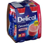 Parapharmacie > Compléments alimentaires Delical Concentré Boisson HP/HC Sans Lactose Saveur Fraise 4 x 200 ml - Compléments alimentaires - Pharmacie en ligne LaSante.net