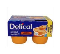 Delical Crème Dessert Hp HC Sans Lactose Abricot 4x200g