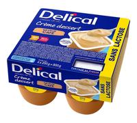 Delical Crème Dessert HP-HC Sans Lactose Café Pots 4x125g