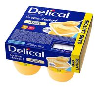 Delical Crème Dessert HP-HC Sans Lactose Vanille Pots 4x125g