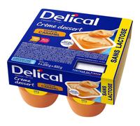 Delical Crème HP-HC Sans Lactose Caramel Pots 4x125g