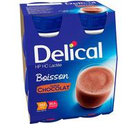 Delical HP HC Boisson Lactée Saveur Chocolat Bouteilles 4x200ml