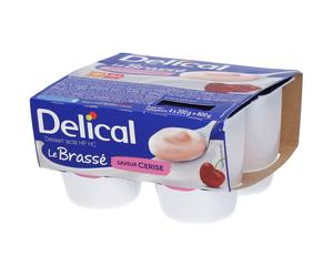 Delical Le Brasse Kers - Dessert lacté hypercalorique et hyperprotéiné cerise Aliment 4x200 g