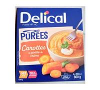 Delical Les Purées Carottes Et Pointe De Crème 4x200g