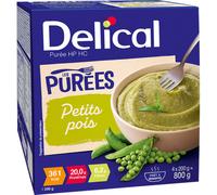 Delical Les Purées HP HC Petits Pois 4x200g