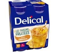 Delical Les Saveurs Fruitées Goût Orange Boisson 4x200ml