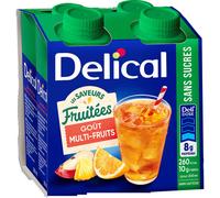 Delical Les Saveurs Fruitées Sans Sucre Multi-Fruits 4x200ml