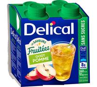 Delical Les Saveurs Fruitées Sans Sucre Pomme 4x200ml