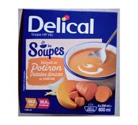 Delical Les Soupes Velouté De Potiron Patates douces Et Crème 4x200ml