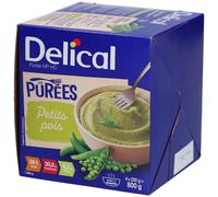 Delical Purée HP HC Petit Pois 4x200 g