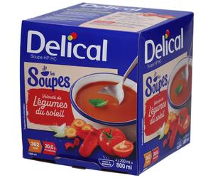 Delical Soupe HP HC Velouté de Légumes du Soleil Aliment 4x200 ml