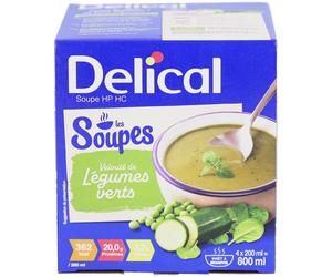 Delical Soupe HP HC Velouté de Légumes Verts Boisson 4x200 ml