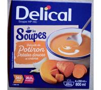 Délical Soupes Velouté De Potiron Patates Douces Et Crème 4x200ml
