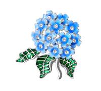 Délicat Émaillé Fleur Broche Hortensia Design Épinglette en Alliage Accessoires Fleurs Colorées Épinglette Vêtements Quotidiens, taille unique, comme décrit