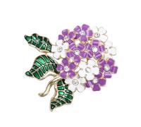 Délicat Émaillé Fleur Broche Hortensia Design Épinglette en Alliage Accessoires Fleurs Colorées Épinglette Vêtements Quotidiens, taille unique, comme décrit