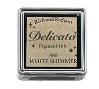 Delicata Tampon encreur Acrylique Blanc Scintillant 3 x 3 x 3 cm