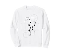Delicate Botanical Fine Line Art Sweatshirt