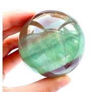 Delicate Rainbow Fluorite Decorative Sphere Quartz Crystal Ball Ornament for Home Decor Housewarming,Festive Display, 48mm Gemstone Stone