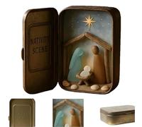 Delicate Sea Glass Nativity Scene, Handmade Mini Nativity Set, with Sea Glass & Driftwood, Faith-Themed Coastal Home Decor, Unique Coastal Christmas Decoration & Religious Gift Keepsake (1pc)