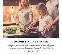 Table de cuisson - Klarstein Delicatessa 60 Hybrid Prime - Plaque vitrocéramique - 7000W - Minuterie - Noir Noir G