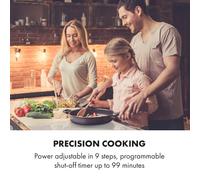 Plaque de cuisson induction 4 feux encastrable - Klarstein - 60 cm - 7000 W - Plaque induction - Plaque vitrocéramique - blanc