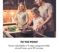 Table de cuisson - Klarstein Delicatessa 60 Prime - Plaque vitrocéramique - 7000W - Minuterie - Noir Noir G