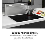Plaque induction 3 feux encastrable - Klarstein - Delicatessa 80 - 7000 W - vitrocéramique - noir