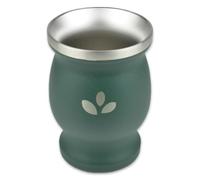 Delicatino - Natural Green Maté en Acier Inoxydable - Gobelet Isotherme à Double Paroi Pour Yerba Mate, Vert, 200ml.