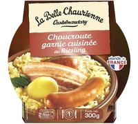 Délice Alsacien : Choucroute Garnie au Riesling par La Belle Chaurienne - 300g Saveur traditionnelle et généreuse, prête à déguster Plat cuisiné sous vide pour - Le Lot De 3